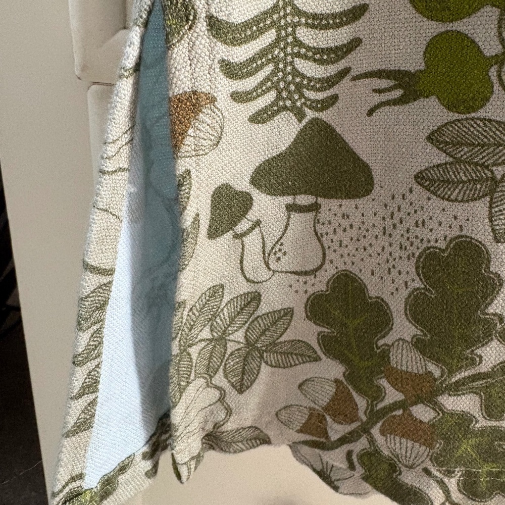 Gudrun Sjoden Linen Blend Green Mushroom Print Sleeveless VNeck Dress Women's M - Picture 4 of 10